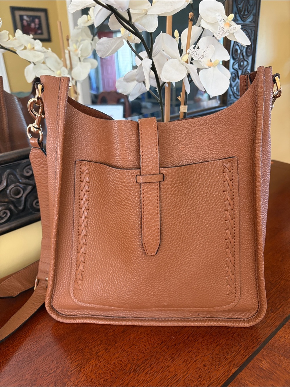 Rebecca Minkoff Brown Pebbled Leather Crossbody